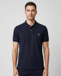 Mens Paul Smith Dark Navy Zebra Regular Fit Polo Shirt — on model