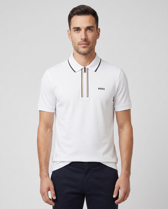 BOSS Green Philix GOC White Polo Shirt