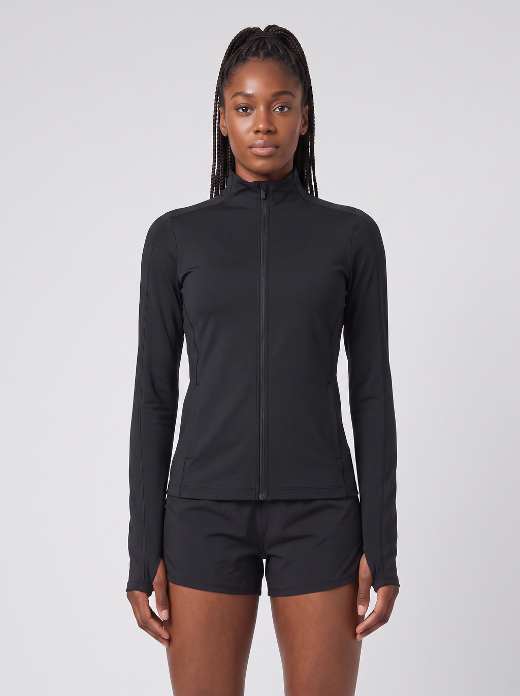 Women's On Running Studio Jacket Black — on model