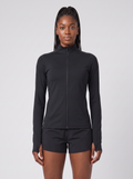 Women's On Running Studio Jacket Black — on model