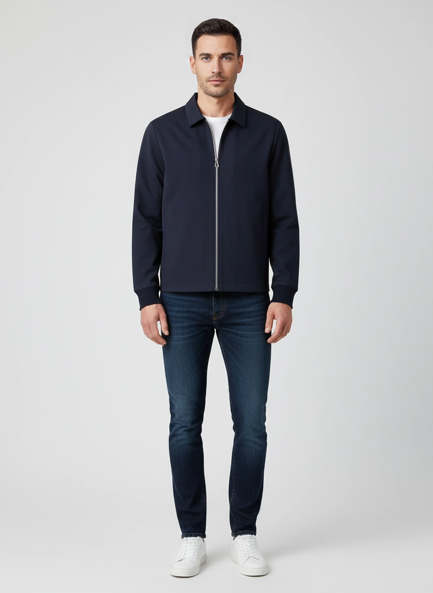 Men's Paul Smith Front Jacket Navy Sweatshirts | UK Delivery | OD's