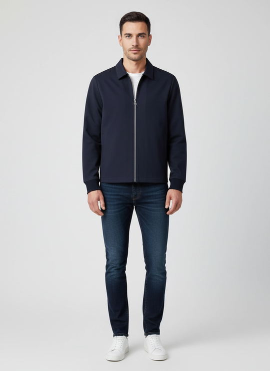 Mens Paul Smith ZIP FRONT JACKET Navy Sweatshirts