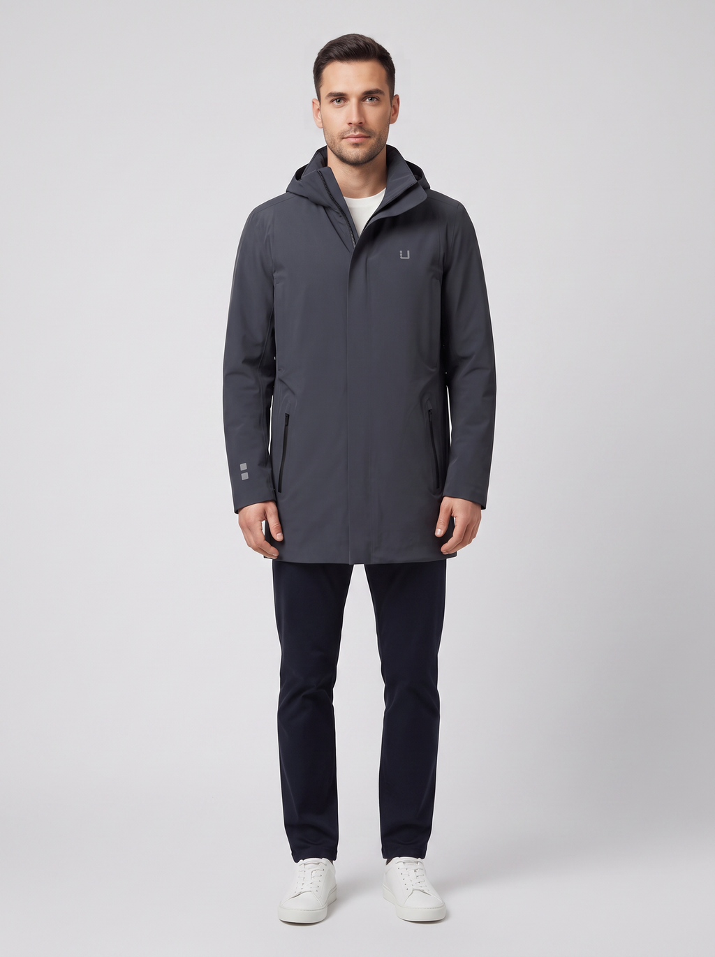 Men's UBR Regulator Parka Jacket Black Storm — on model