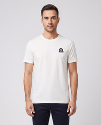Men's Sandbanks Badge Logo White T Shirt