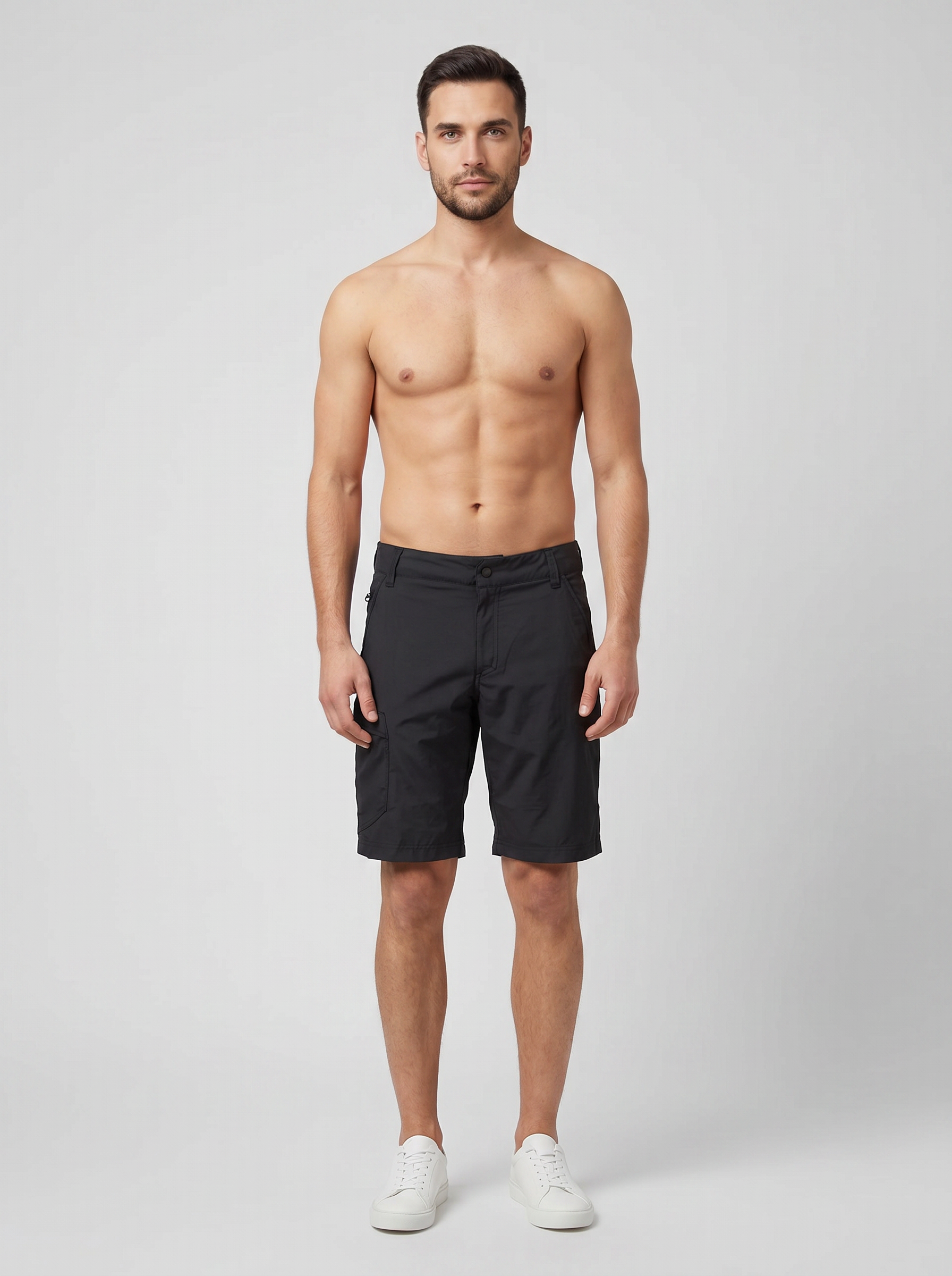 Men's Berghaus Black Black Navigator 2.0 Shorts — on model