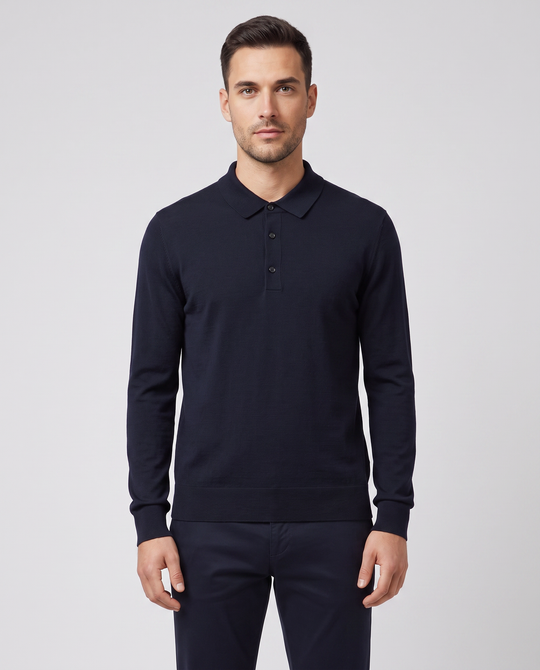 BOSS Black H-Lancione Dark Blue Knitwear
