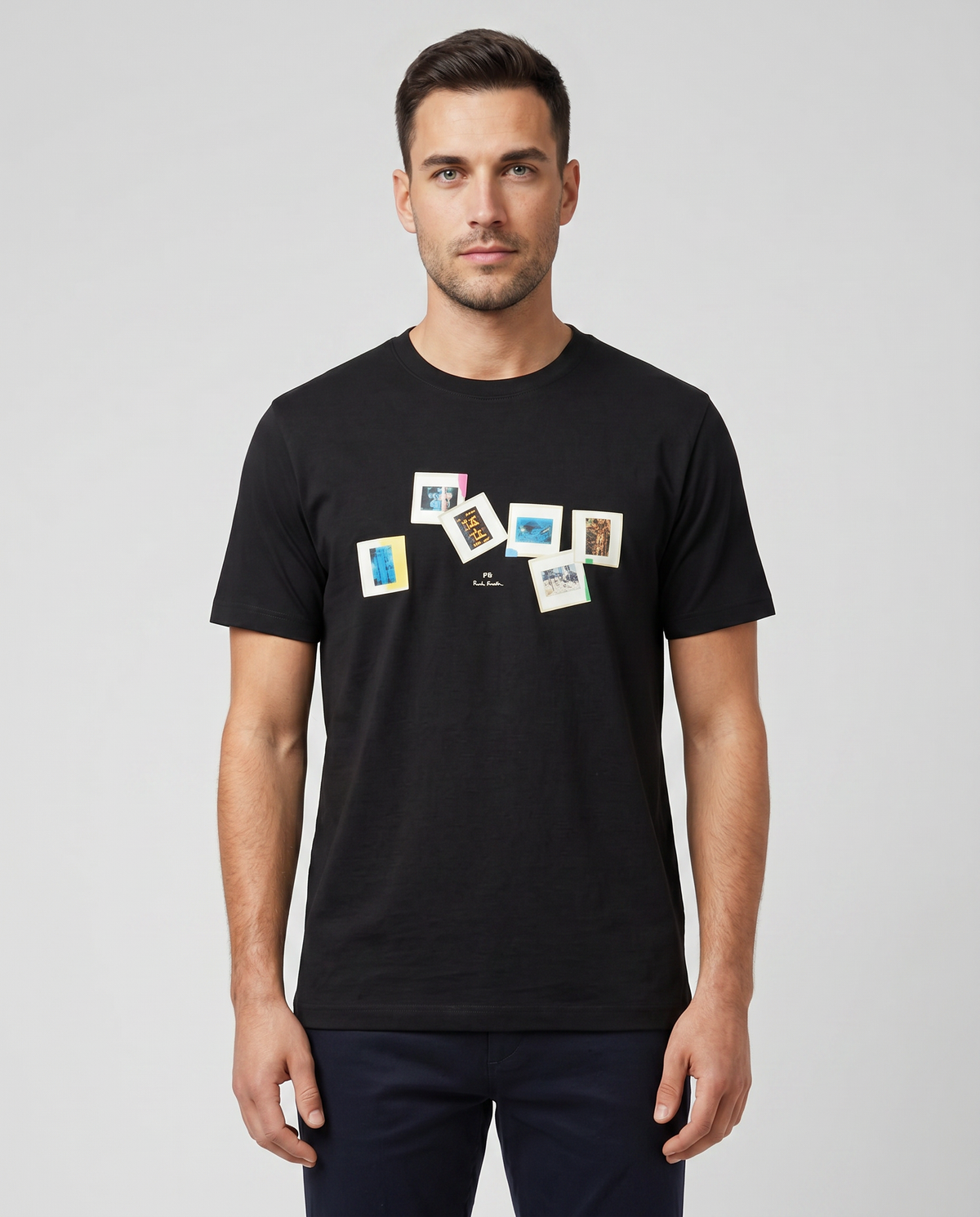 Men's Paul Smith 'Slides' Print T-Shirt - Black — on model