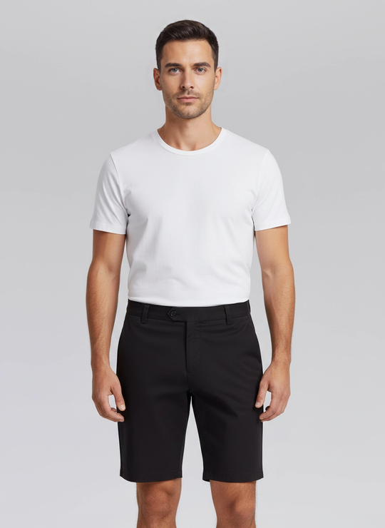 Men's Sandbanks Black Chino Shorts
