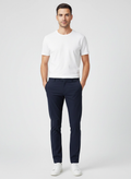 Mens BOSS Black P-Genius Dark Blue Tech Trouser on model