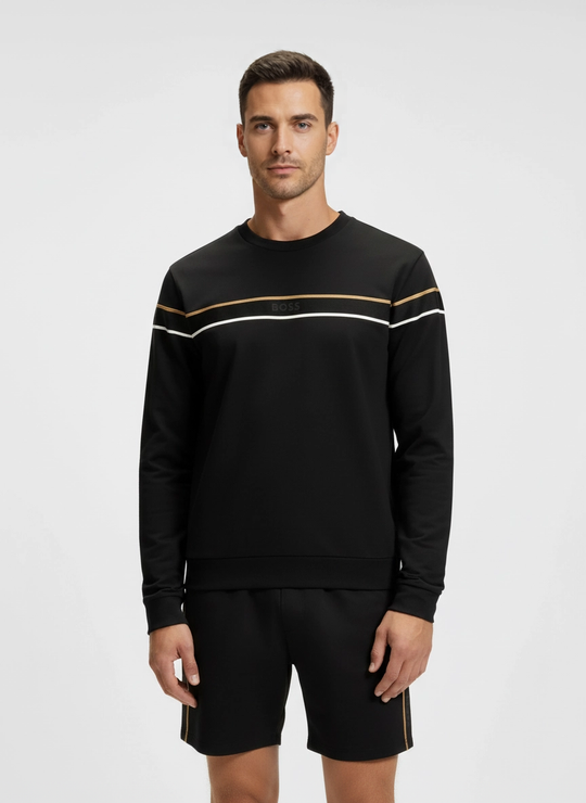 Mens BOSS Black Loungewear Black Sweatshirt & Short Set