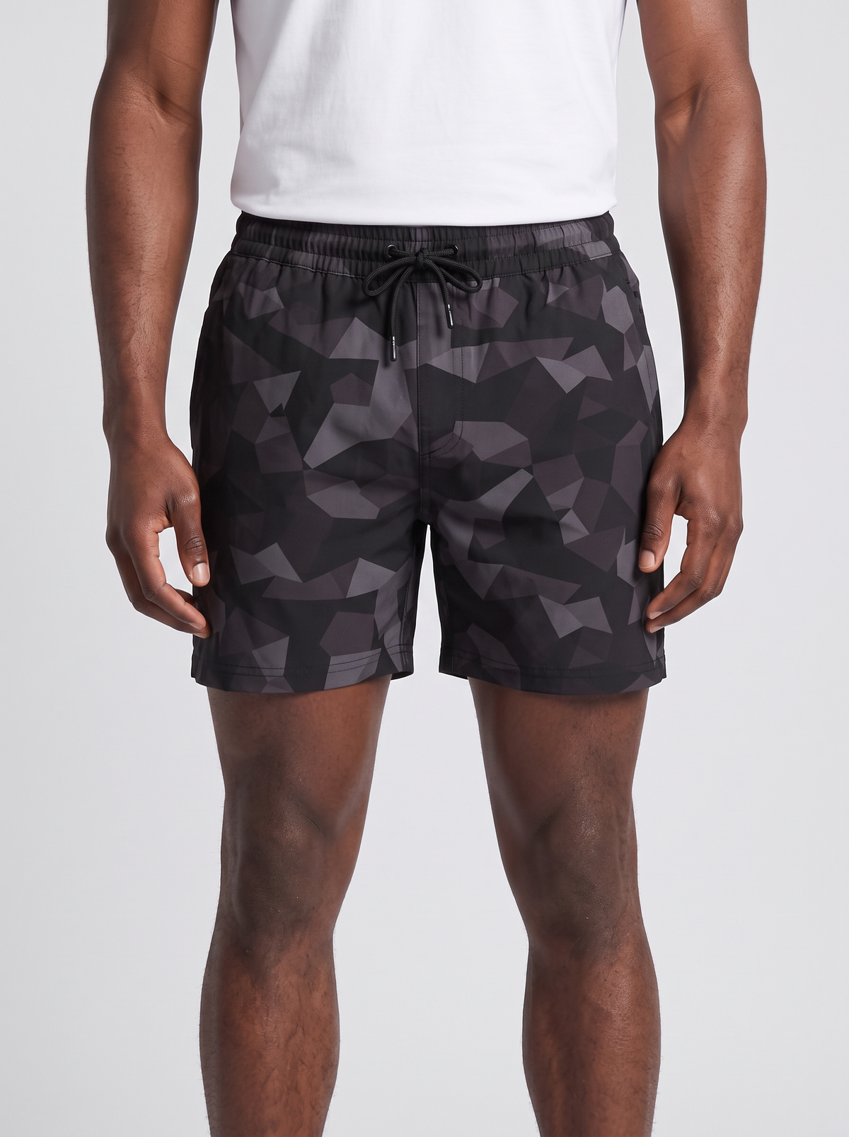 Men's Catini Astratto Shorts in Black — on model