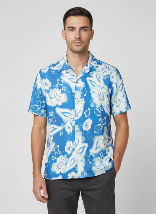 Mens Paul Smith Cobalt Blue Casual Shirt