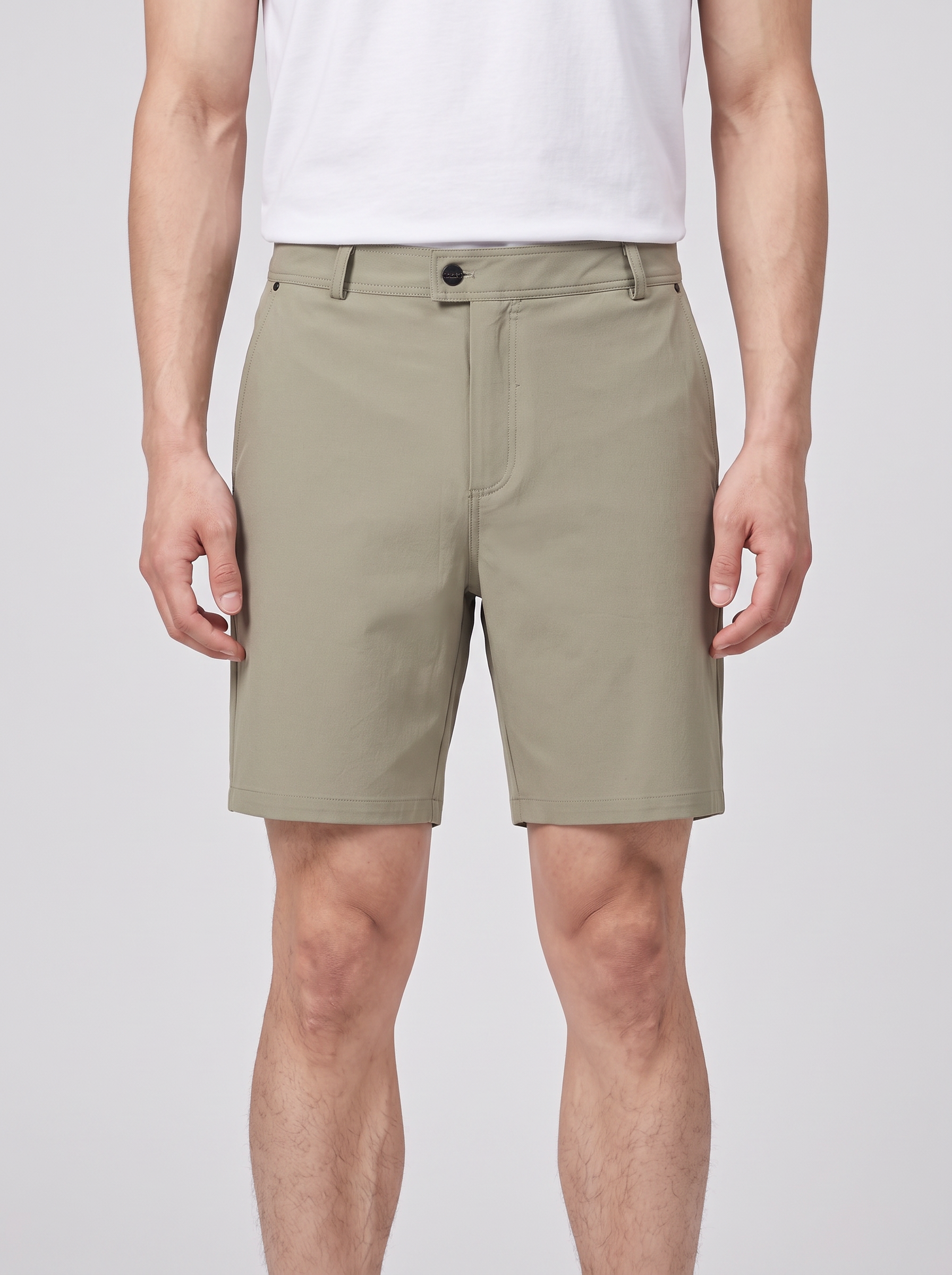 Men's Catini Alcorto Chino Shorts in Stone — on model