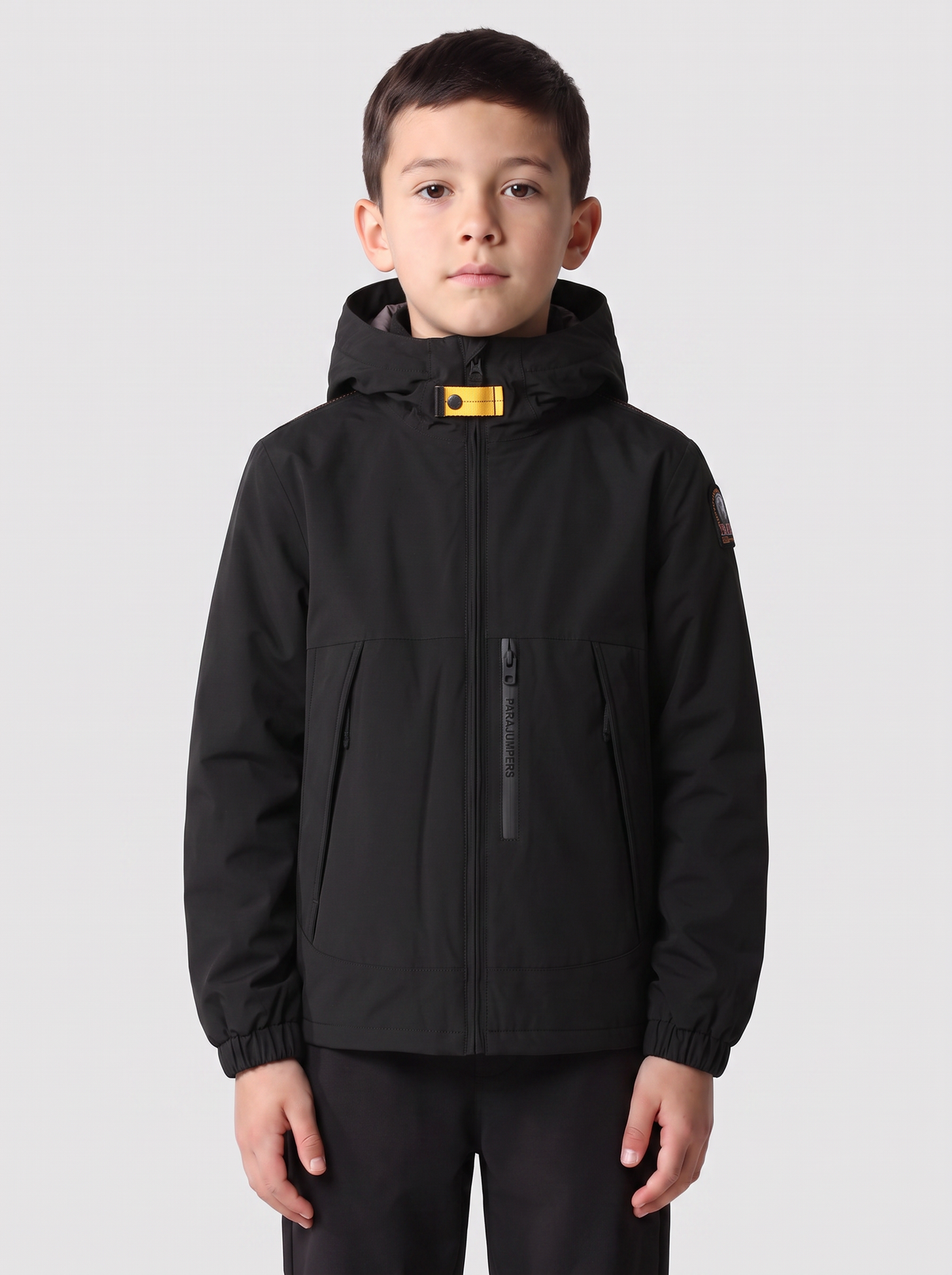 Boys Parajumpers Black Nivek Jacket — on model