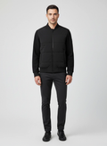 Mens BOSS Black H-Skiles 100 Black Zip Jacket on model