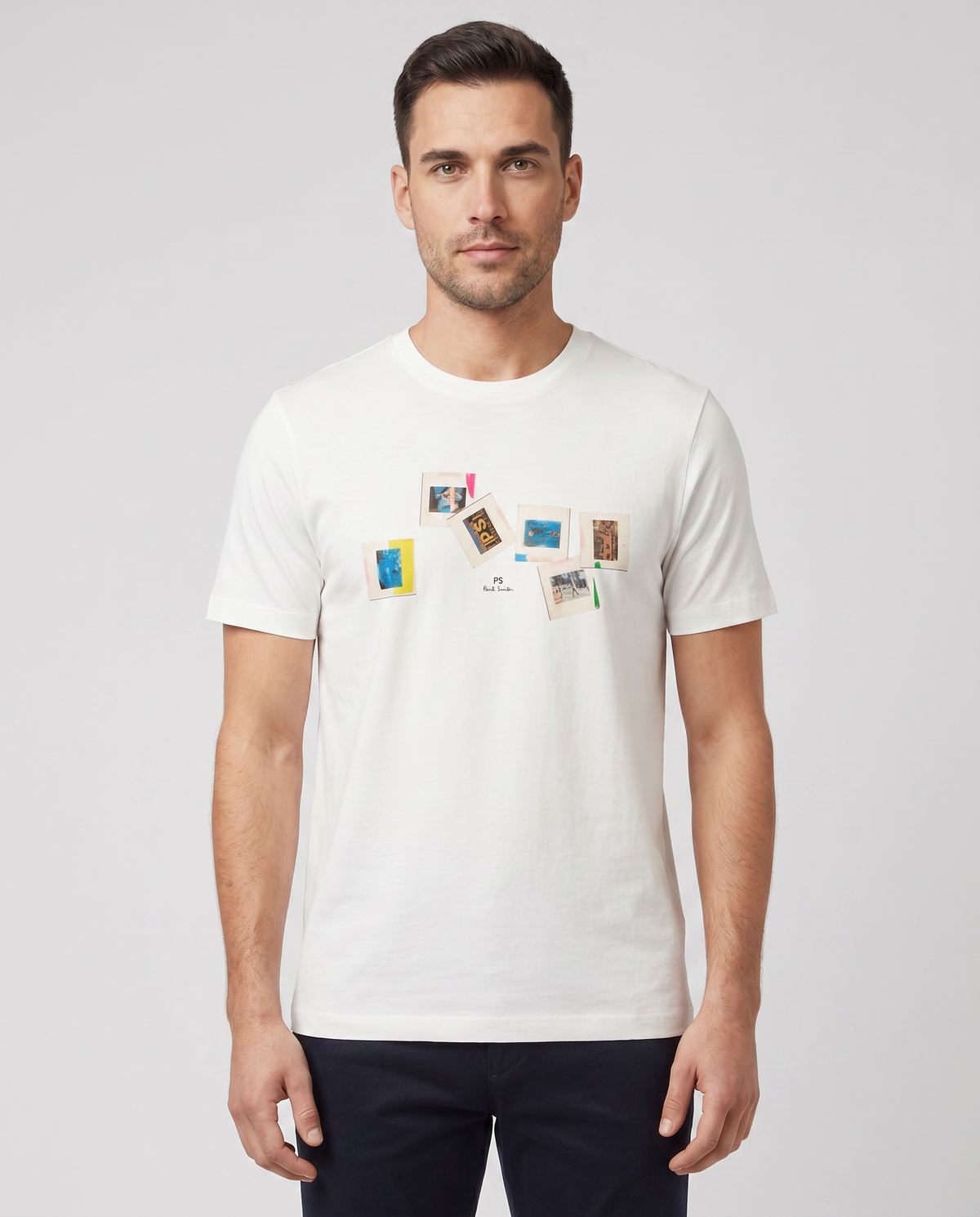 Men's Paul Smith 'Slides' Print T-Shirt - White — on model