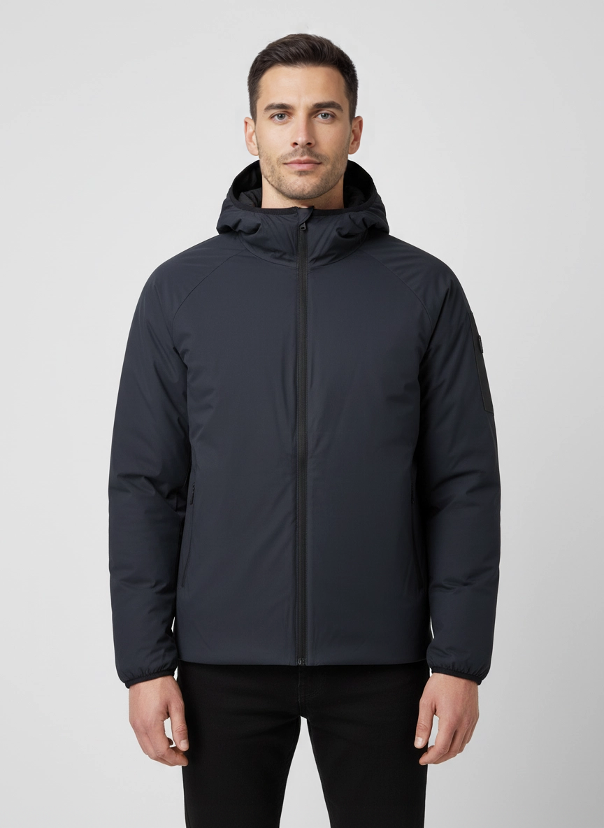BOSS Green OW_Lite-X JT HD Dark Blue Jacket on model