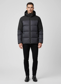 Mens BOSS Green OW_Block-X JT HD Dark Blue Jacket on model