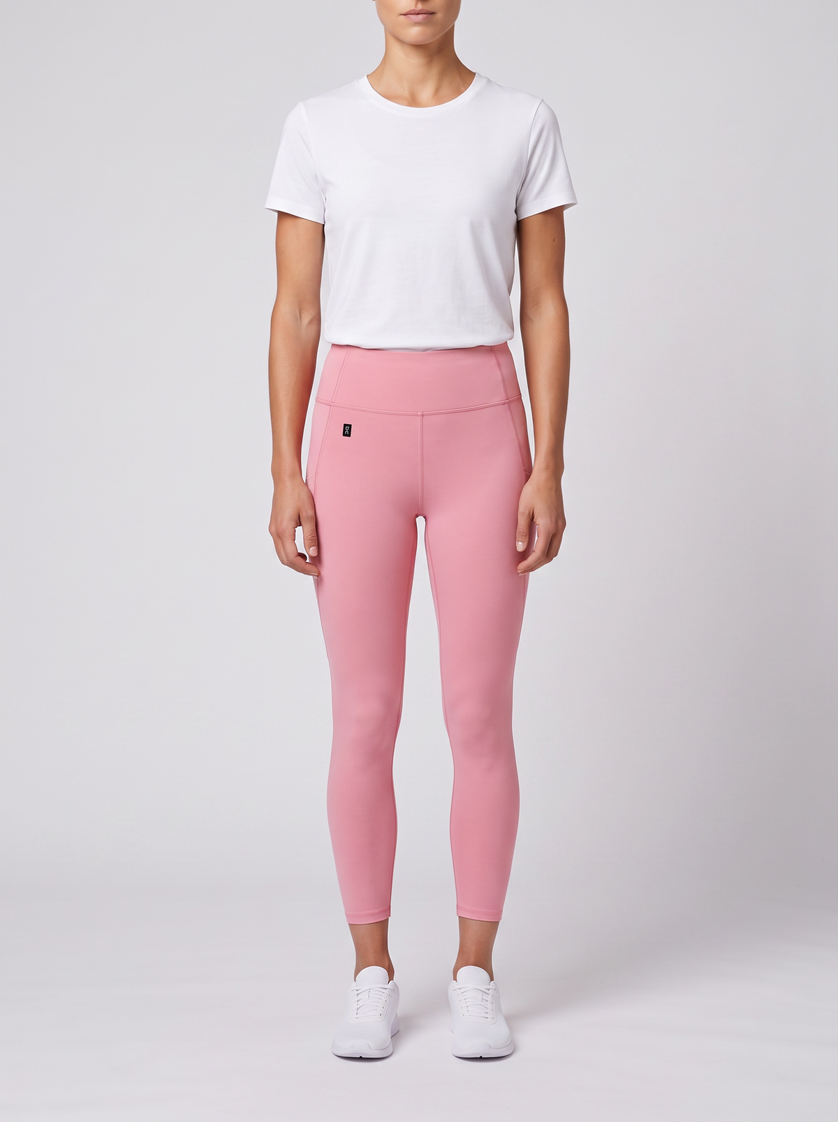 Women's On Running Studio Tights 7/8 2 Magnolia — on model