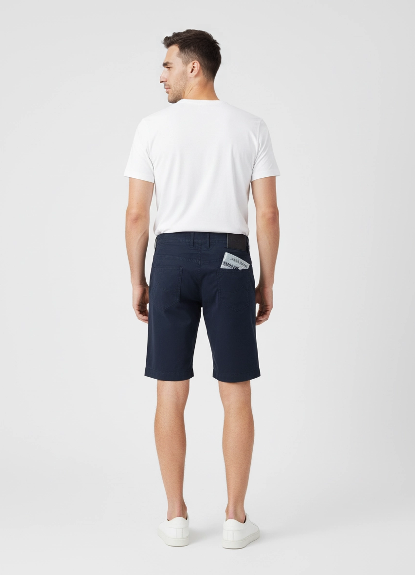 Men's Jacob Cohen Navy 5 Pocket Bermuda Shorts