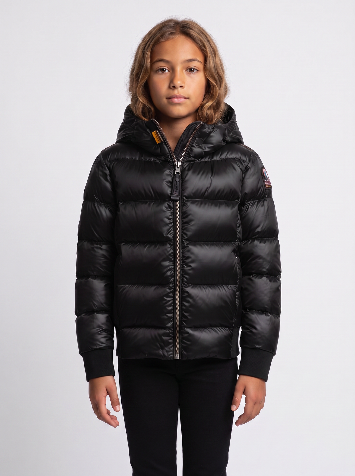 Girls Parajumpers Tilly Jacket in Black — on model