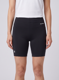 Womens Salomon Shakeout Core Shorts 6" in Black — on model