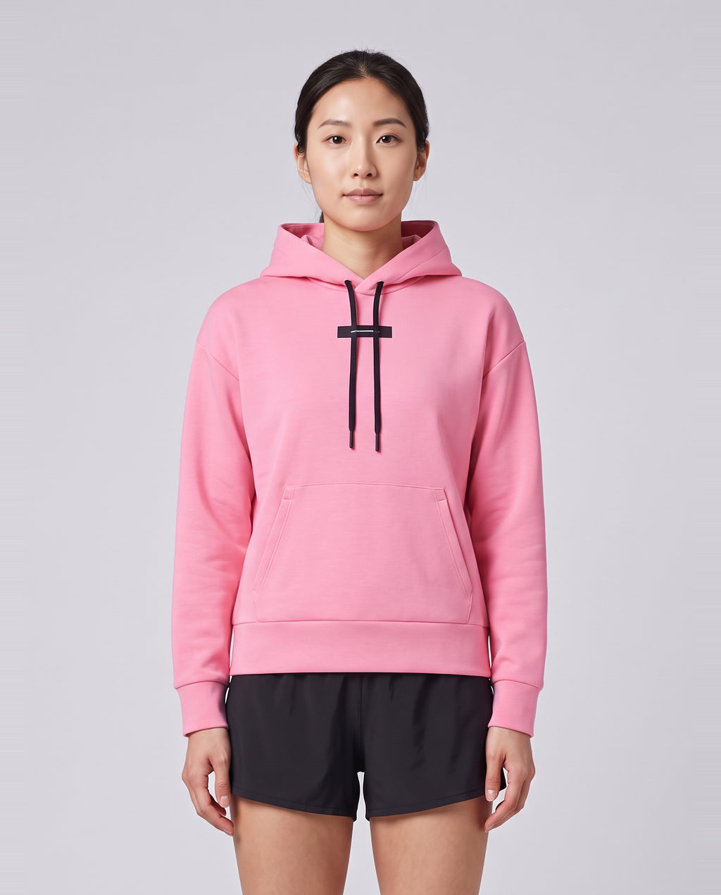 Women's On Running Focus Tech Hoodie 1 Magnolia — on model