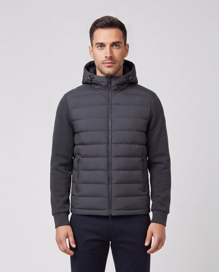 Men's Sandbanks Outlander Hybrid Puffer Jacket in Anthracite