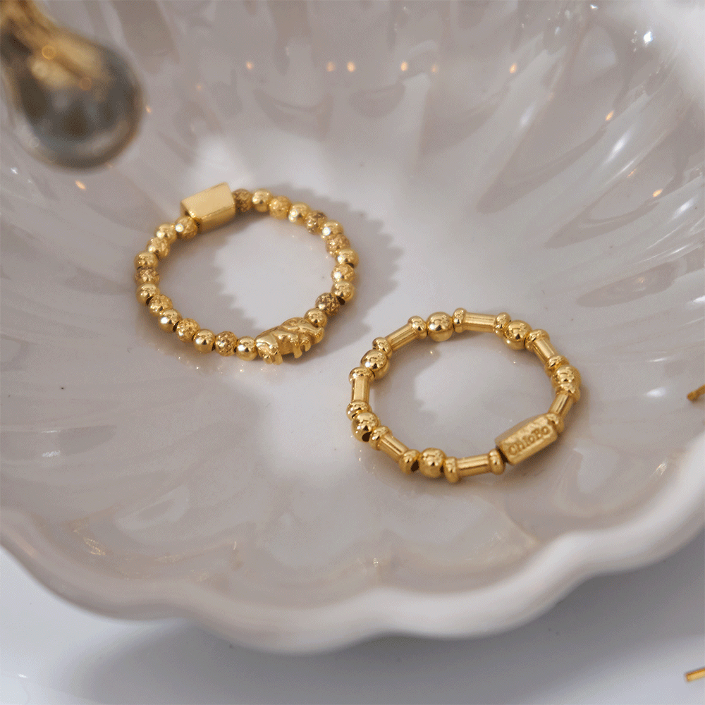 ChloBo Gold Rhythm of Water Ring