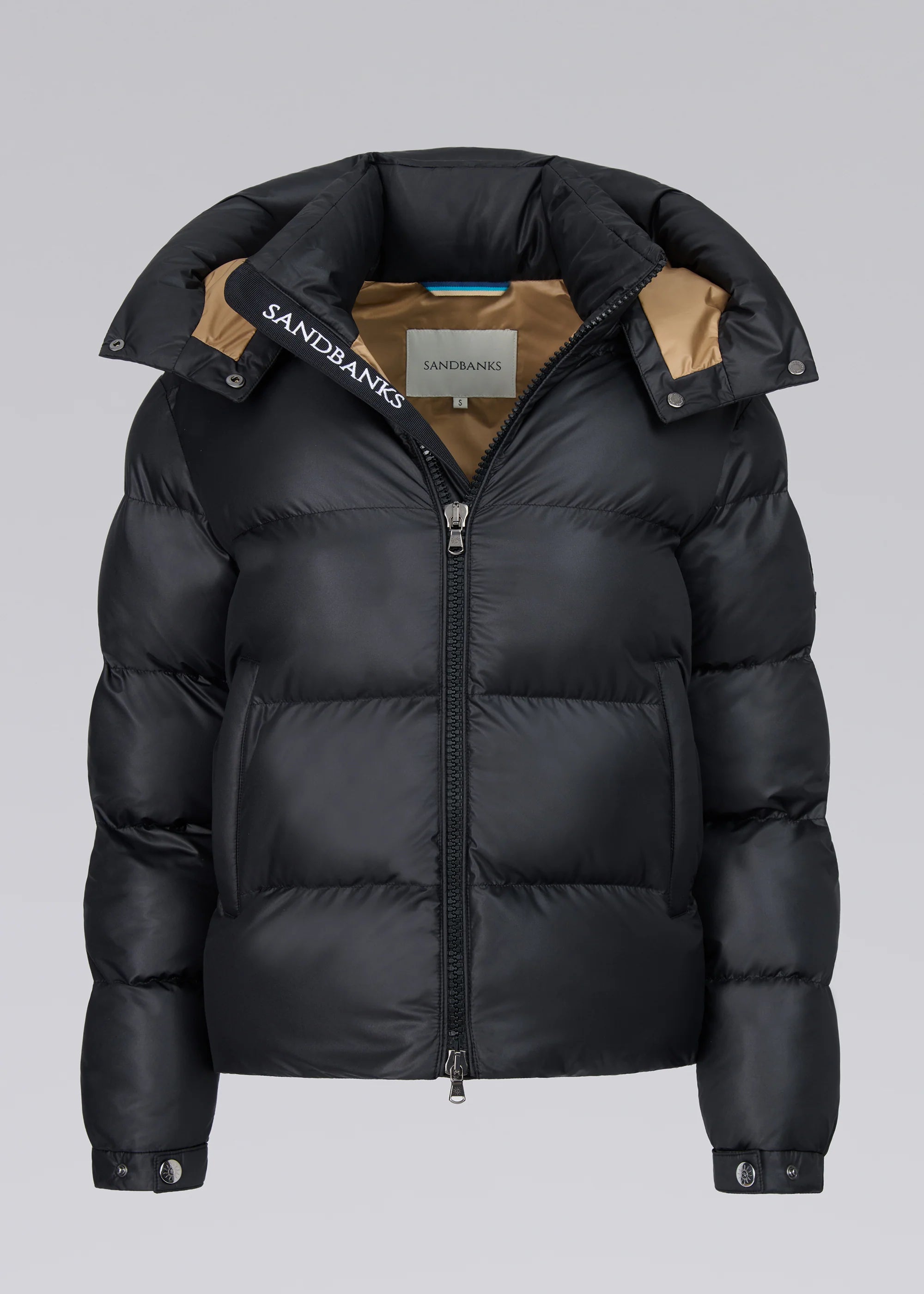 Women's Sandbanks Black Aurora Puffer Coat - image 2