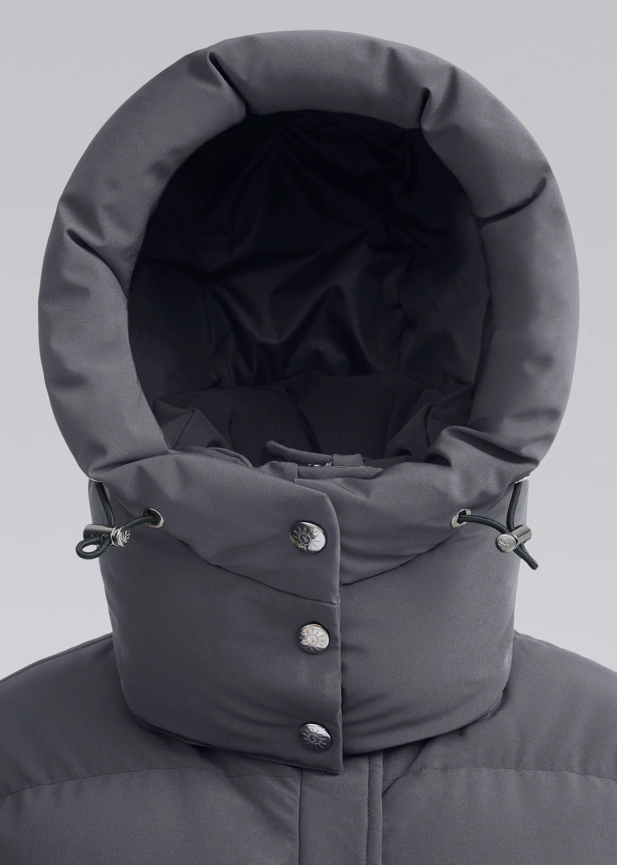 Close up of hood on Sandbanks Haven coat