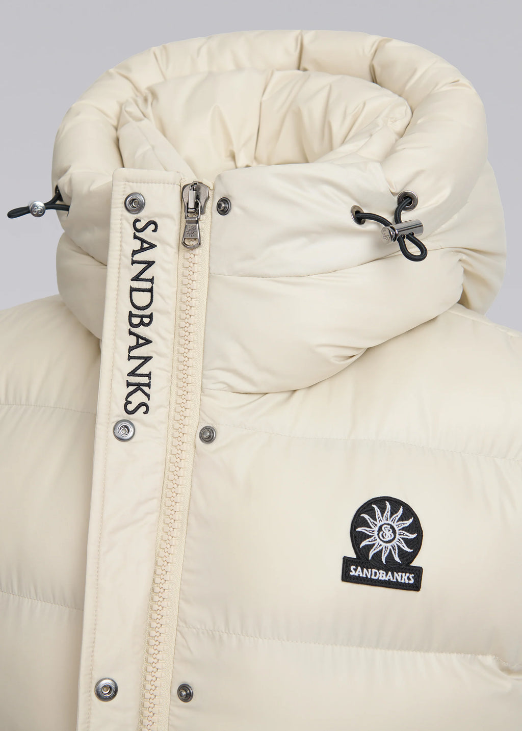 Women's Sandbanks Stone Bay Long Hooded Gilet - image 8