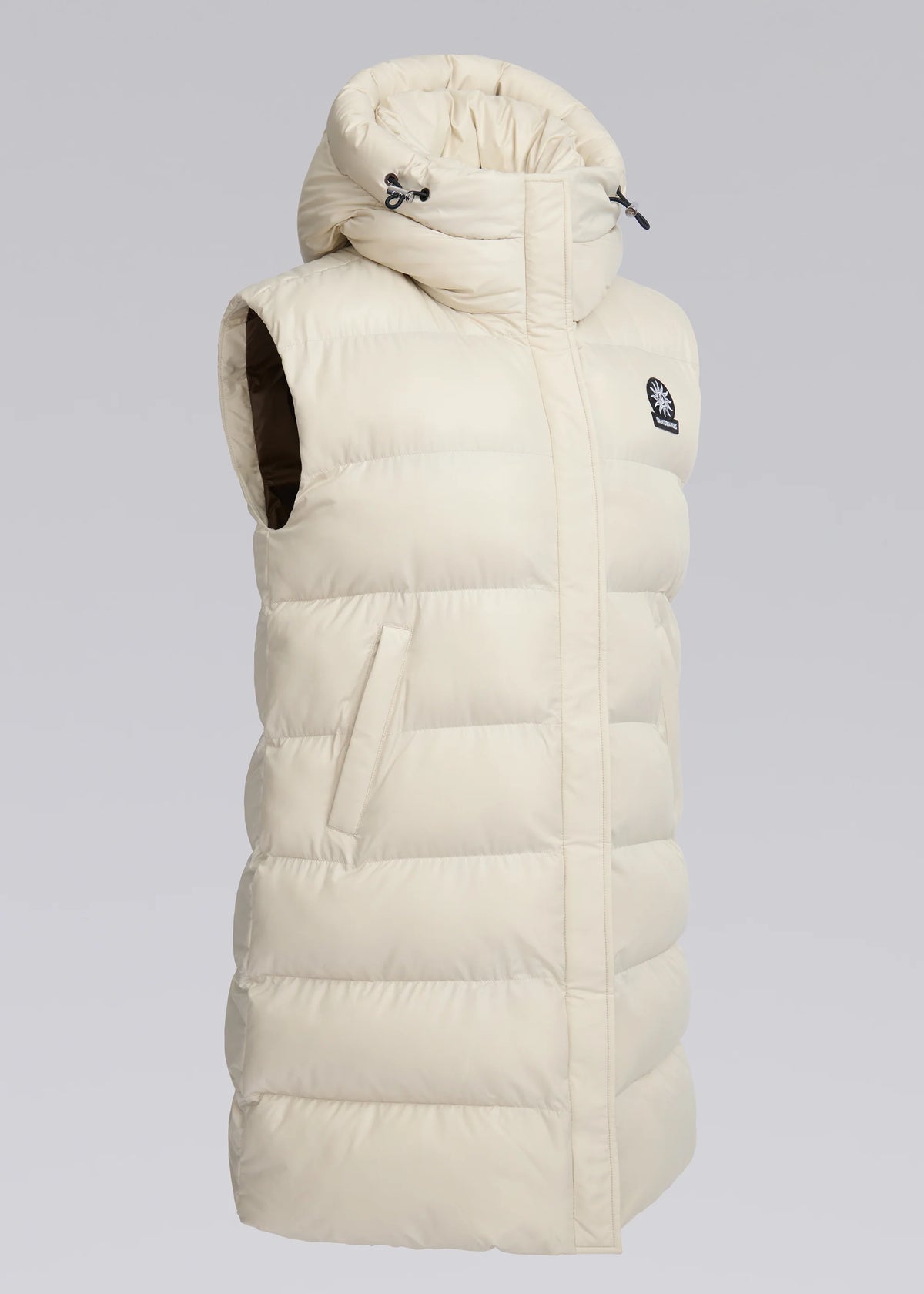 Women's Sandbanks Stone Bay Long Hooded Gilet - image 3
