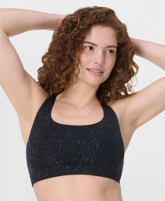 Women's Sweaty Betty Ultimate Studio Racerback Bra - Black Panther Print