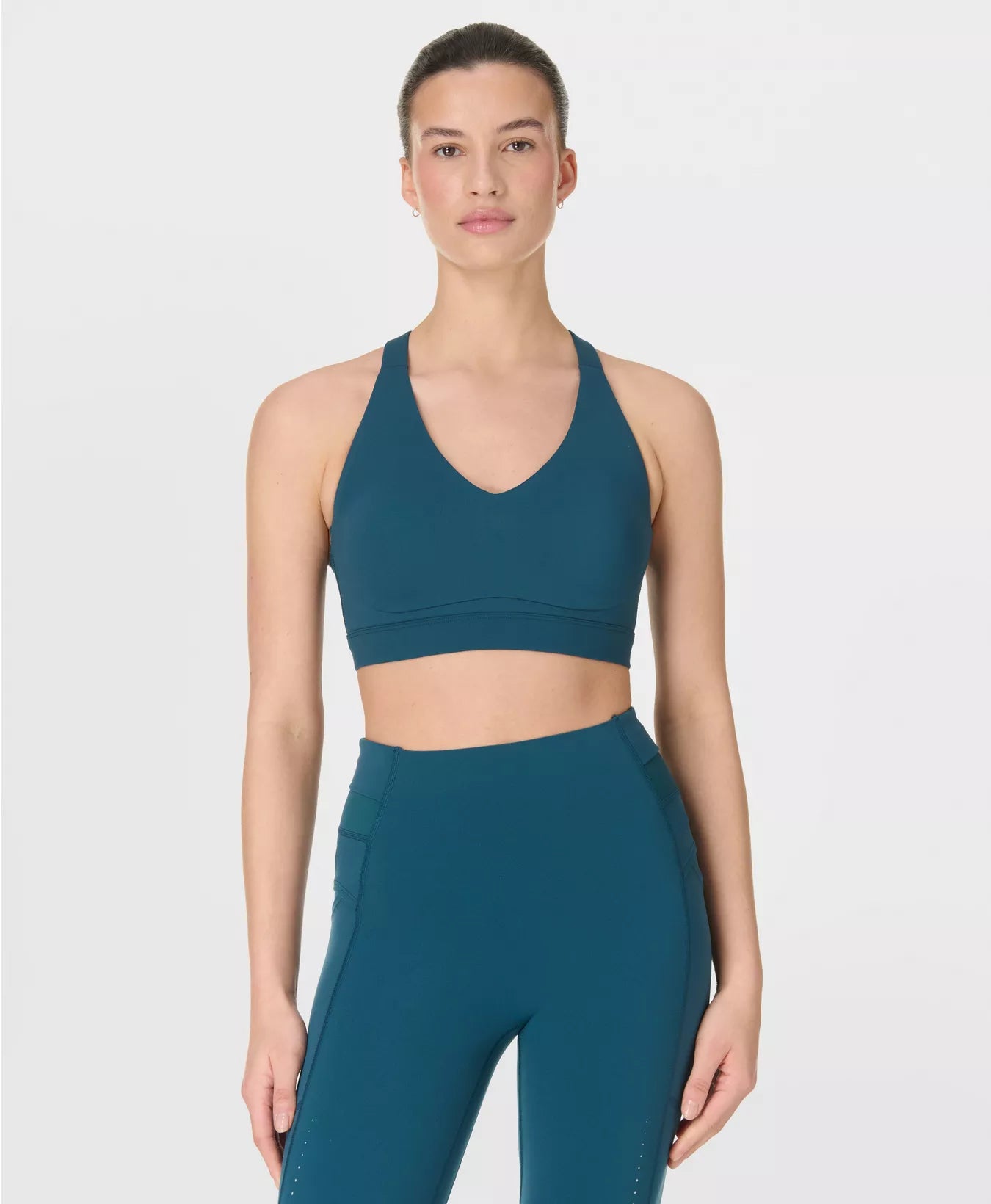 Womens Sweaty Betty Power Pulse  Green Sport Bra — view 2