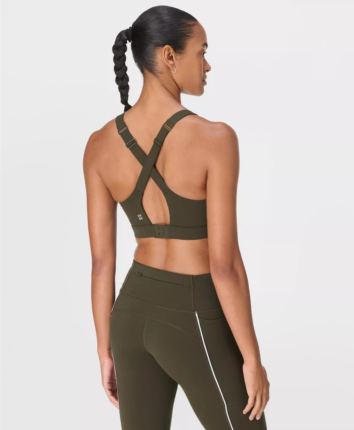 Women's Sweaty Betty Power Pulse Bra in NoriGreen White — view 3