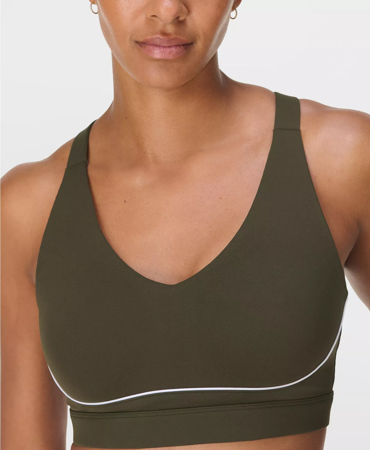 Women's Sweaty Betty Power Pulse Bra in NoriGreen White — view 5