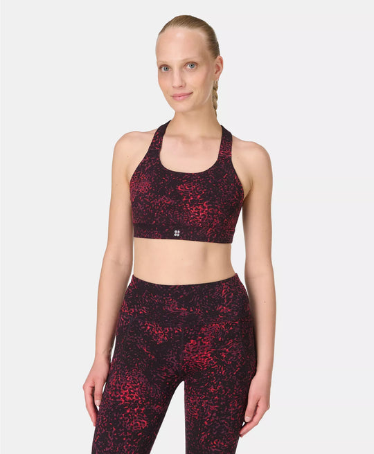 Women's Sweaty Betty Red Print Power Bra & Leggings Set