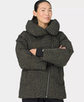 Women's Sweaty Betty Nimbus CloudWeight Short Puffer -Green Leopard Print
