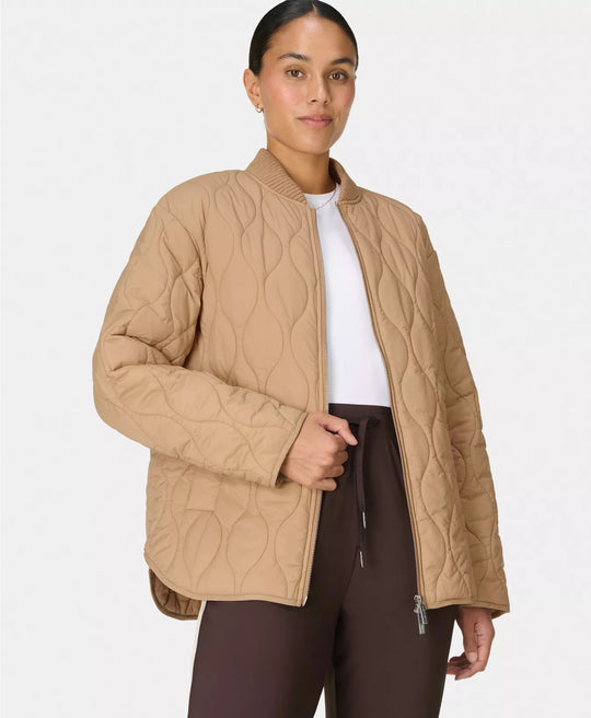 Women's Sweaty Betty On The Move Jacket - Golden Beige
