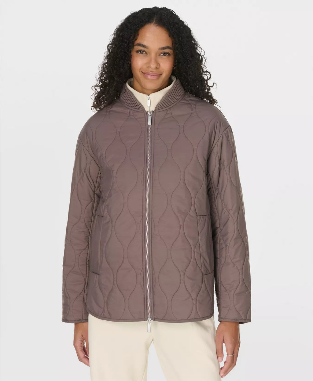 Womens Sweaty Betty On The Move  Light Brown Jacket — view 4