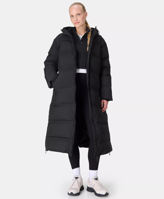 Women's Sweaty Betty Nimbus Longline Waterproof Puffer - Black