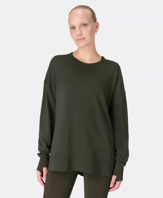 Women's Sweaty Betty After Class Longline Sweatshirt - Nori Green