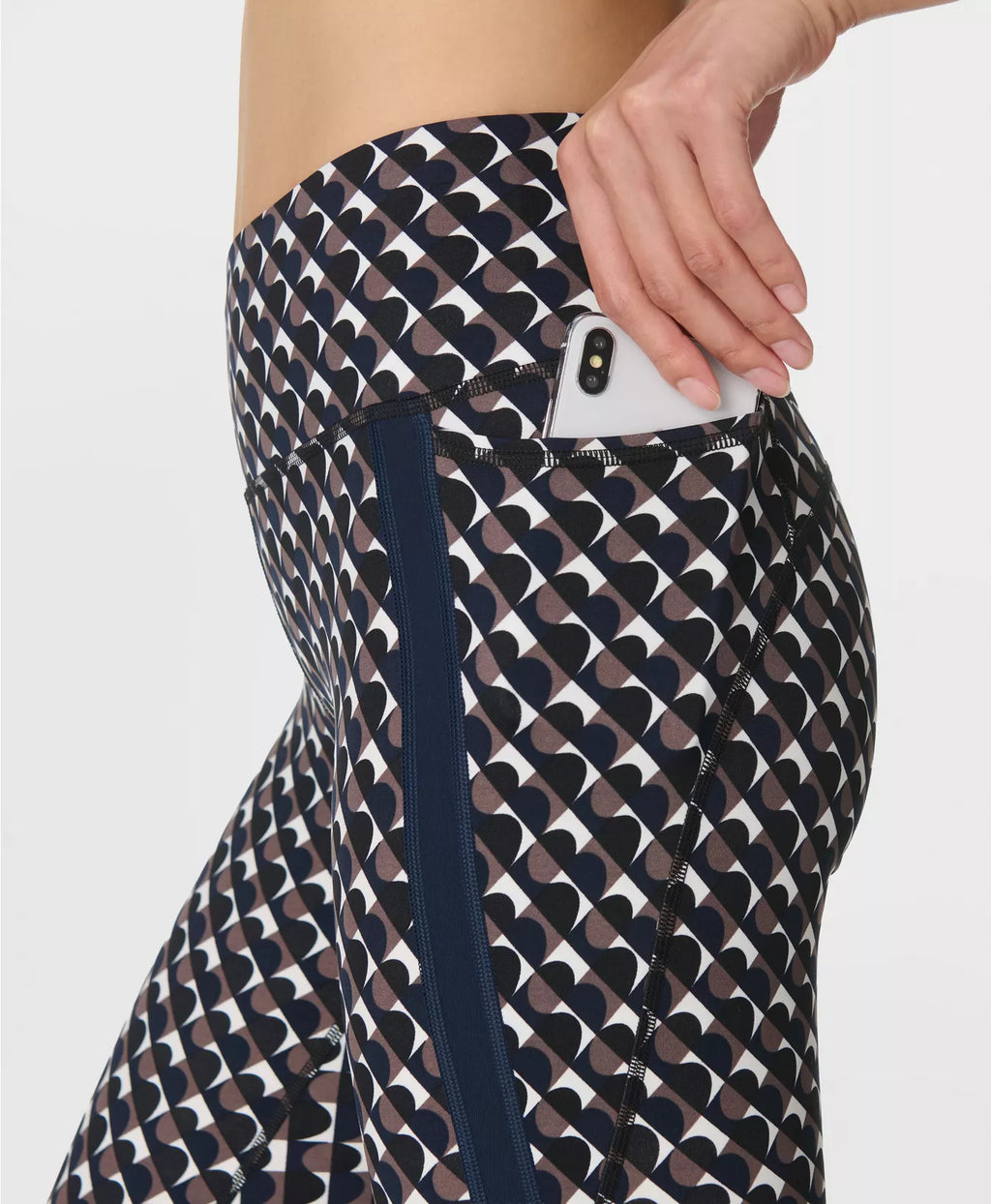 Womens Sweaty Betty Power 7/8 Side Stripe Workout Brown Leggings — view 10