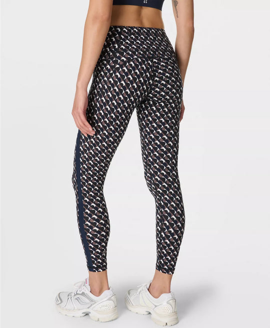 Womens Sweaty Betty Power 7/8 Side Stripe Workout Brown Leggings