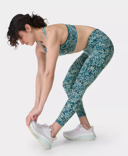Women's Sweaty Betty Power 7/8 Workout Leggings - Blue Meadow Print