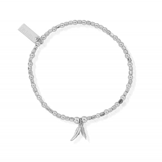ChloBo Mini Cube Double Feather Bracelet SBCFB584