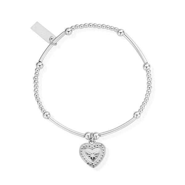 The ChloBo Cute Mini Star Heart Bracelet, a silver sterling bracelet from ChloBo, available at OD’s Jewellers in St Helens.