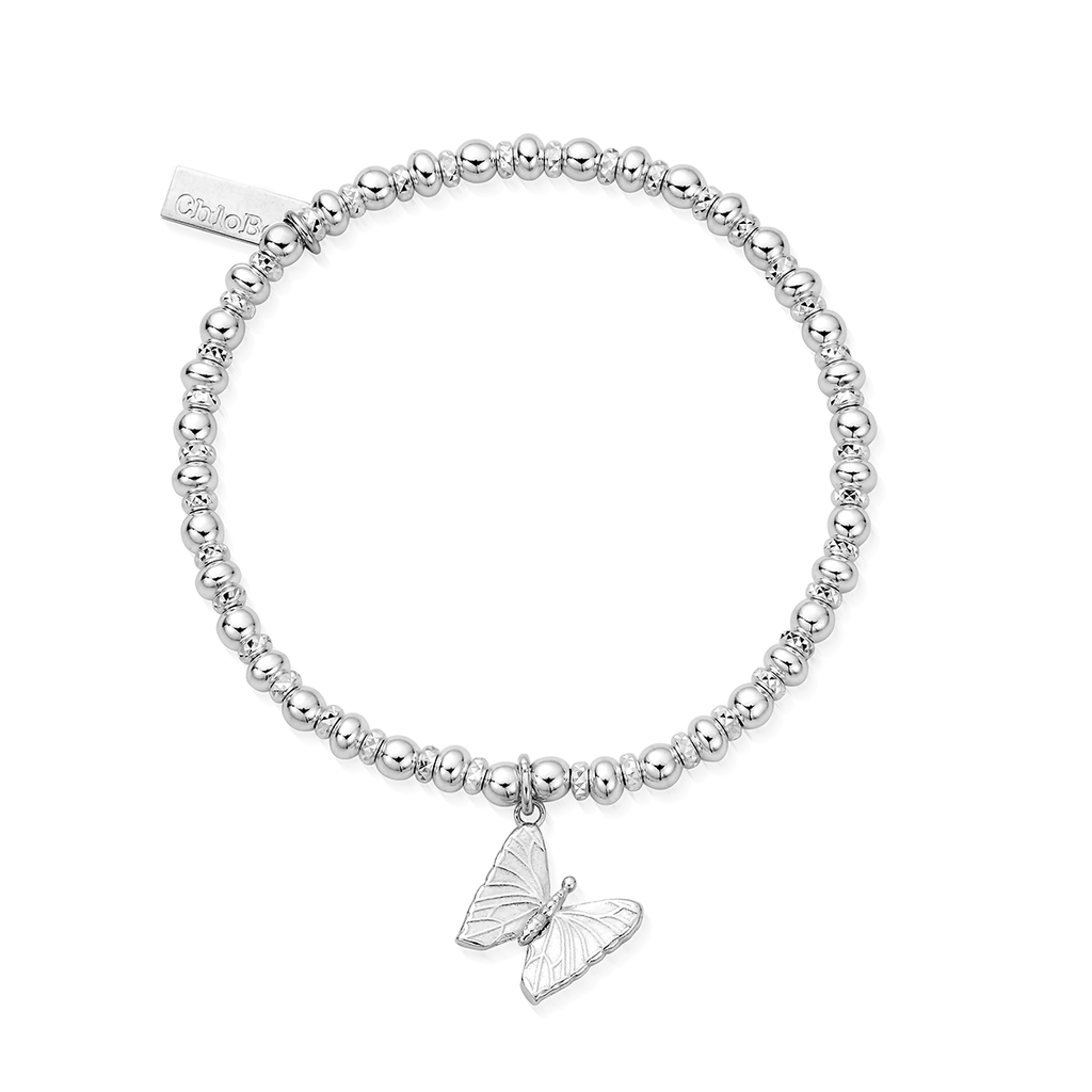 ChloBo Didi Sparkle Butterfly Bracelet Silver