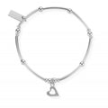 Sterling silver ChloBo bracelet with heart charm detail. Perfect jewelry gift for loved ones.